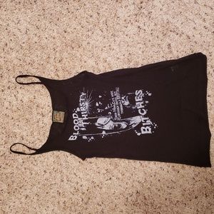 Too Fast Sheer Leopard Print Horror themed tank top